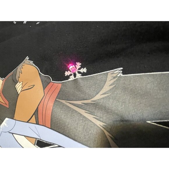 Disney Frozen II Sweatshirt Size XL 15 17 Black Light Up Fleece Crewneck - Picture 13 of 16